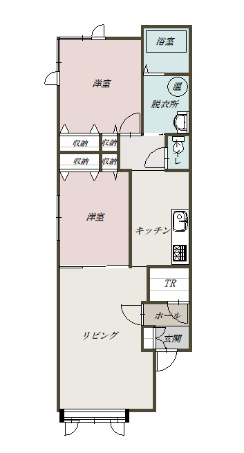 ハスコート士別101間取図