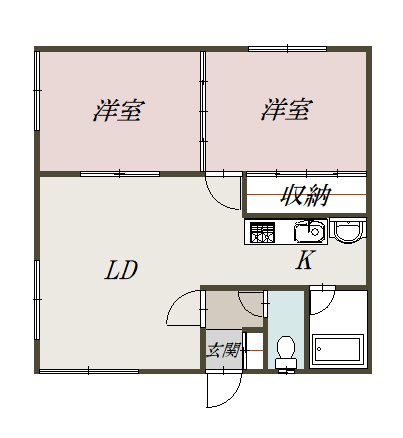 長井ハウス1F1間取図