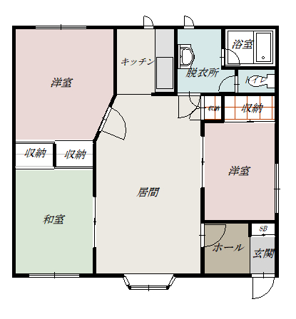 カナール東光102間取図