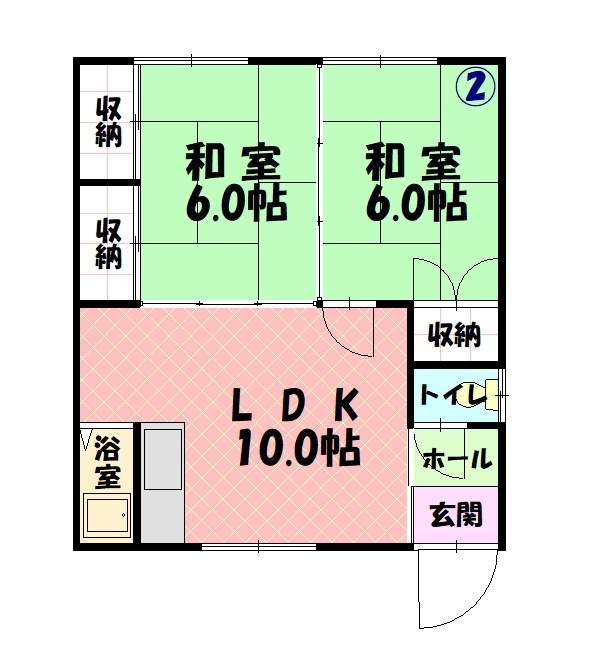 成川マンションＣ202間取図