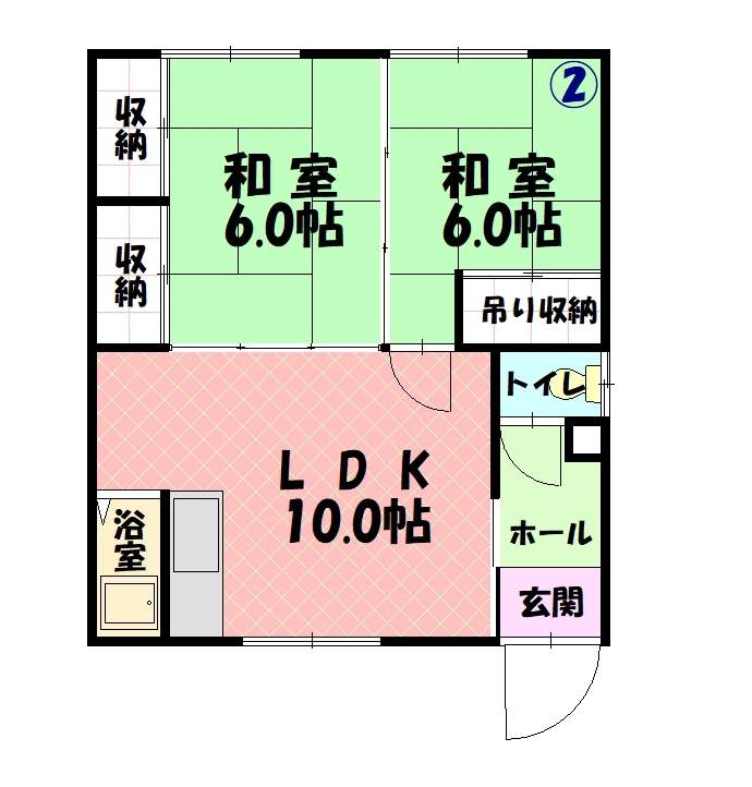 成川マンションＣ102間取図