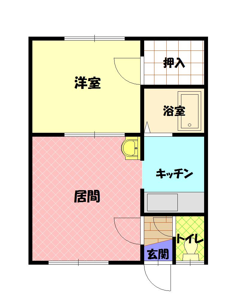 ドリームハイツ友光３号館206間取図