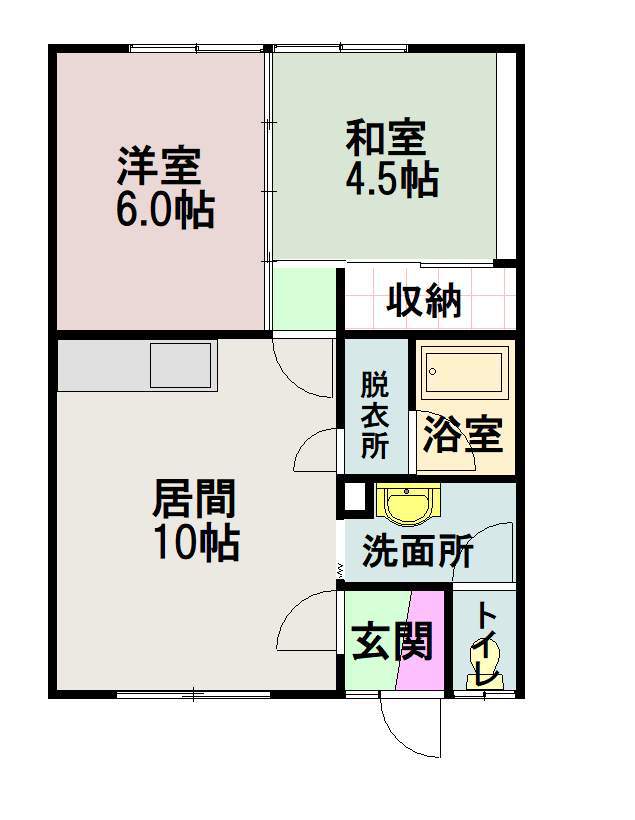 サトウハイツ2F-4間取図