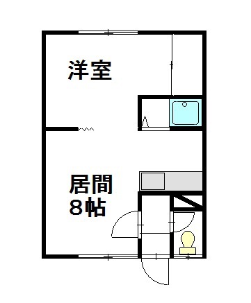 滝ハイツ103間取図