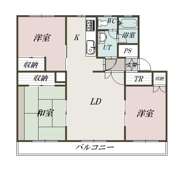 テレパレス旭川春光Ⅱ243間取図