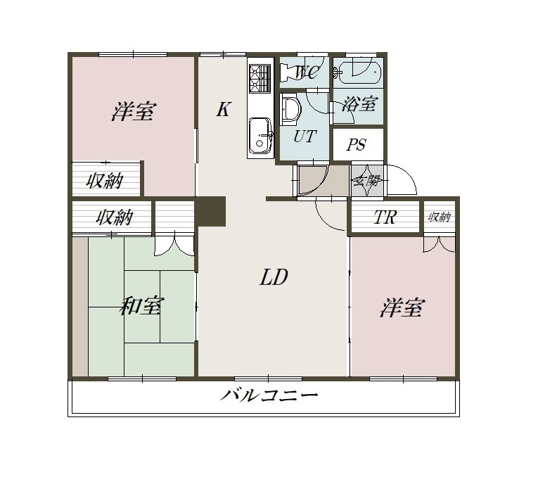 テレパレス旭川春光Ⅱ223間取図