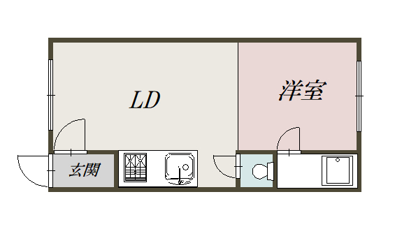 パルハイツⅡ305間取図