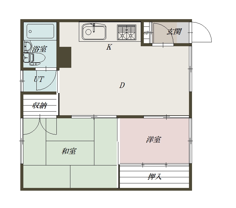コーポ松２０３間取図