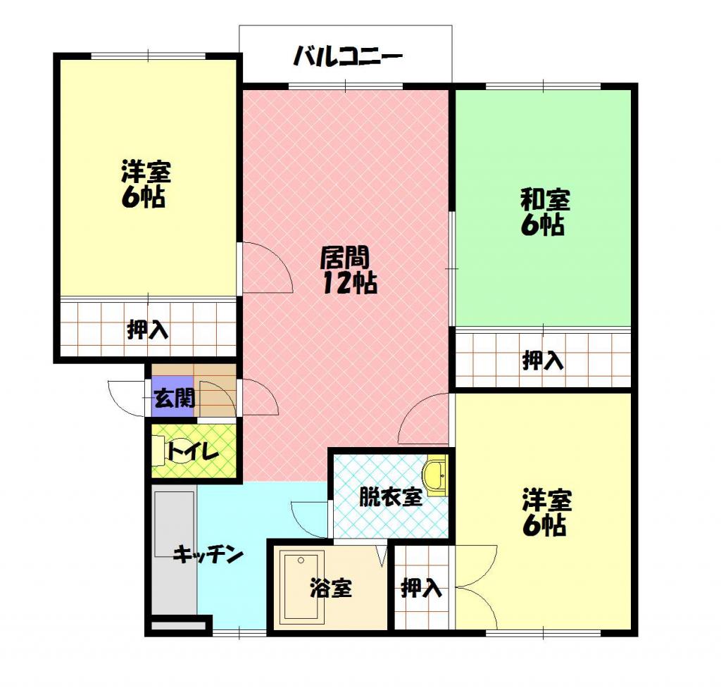 近永ハイツ201間取図
