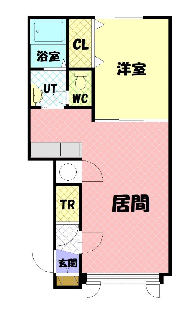 プレズィール豊岡Ａ１０５間取図