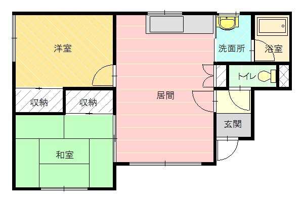 ホワイトハイツ３A間取図