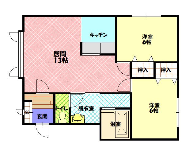 シャンポールＣ棟201間取図