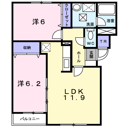 ヴィスタオーレ101間取図