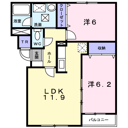ヴィスタオーレ202間取図
