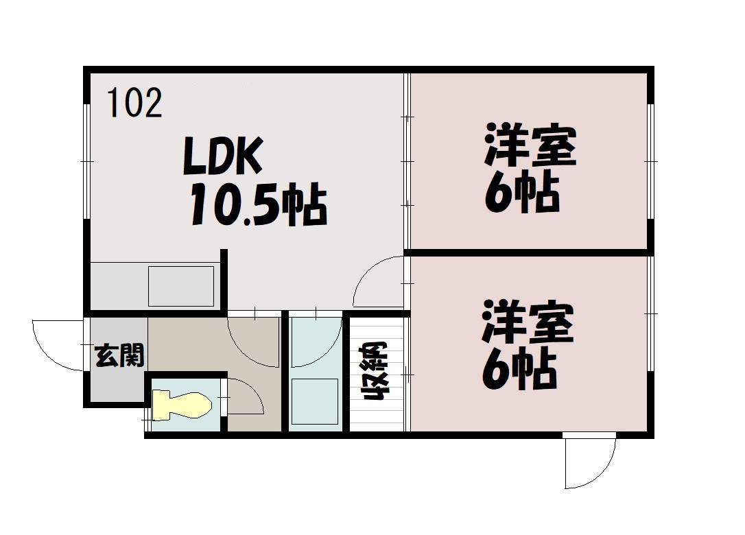 フォーセブンマンション102間取図
