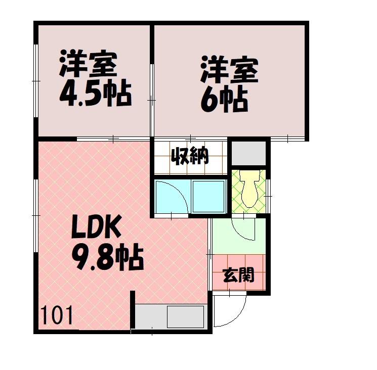 フォーセブンマンション101間取図