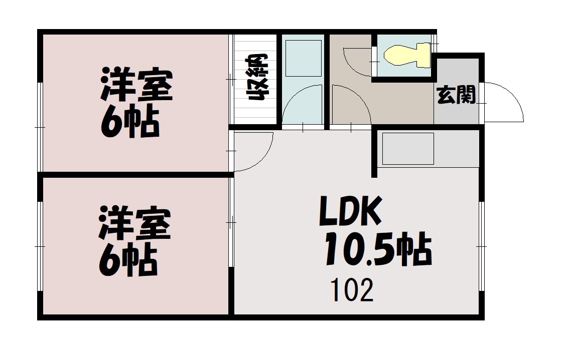 フォーセブンマンション102間取図