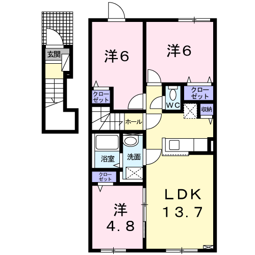 セプテットⅡ201間取図