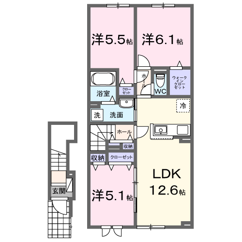 キスイ・トロワ202間取図