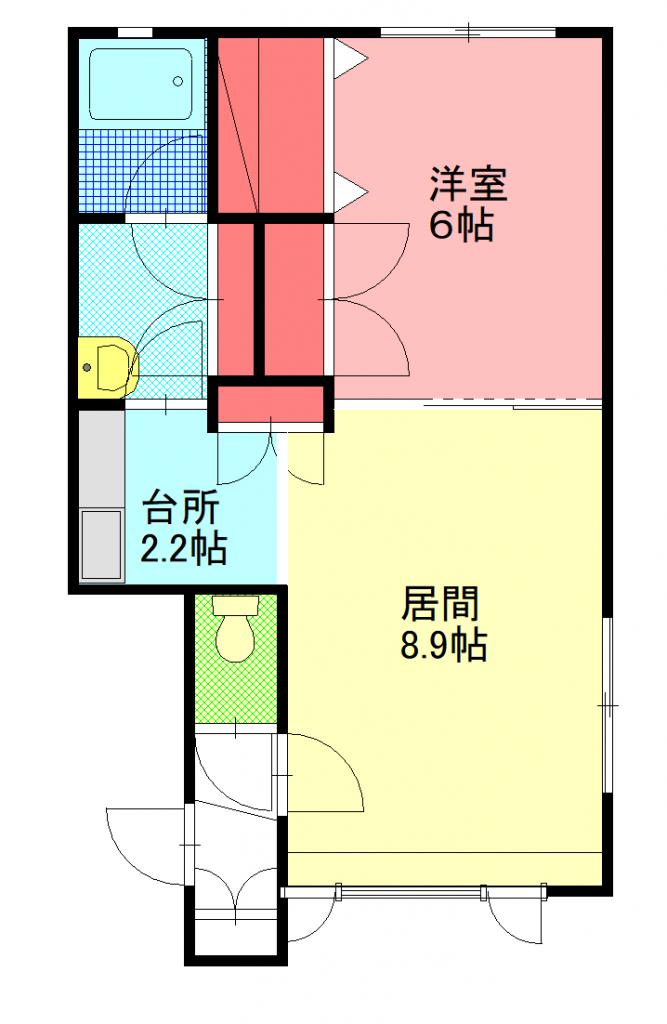 セミュールウエスト102間取図