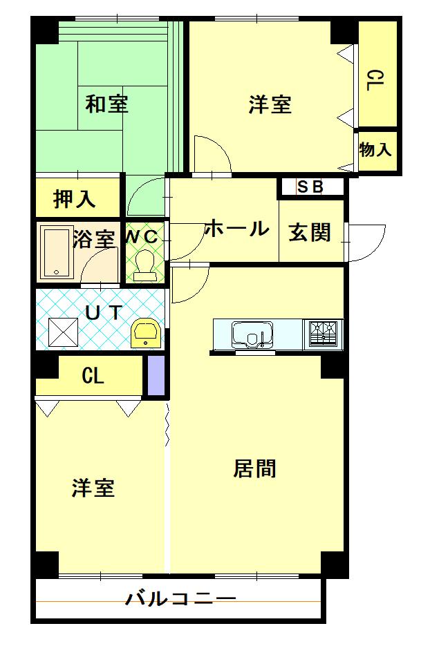 エスティ三番館５号舘I101間取図