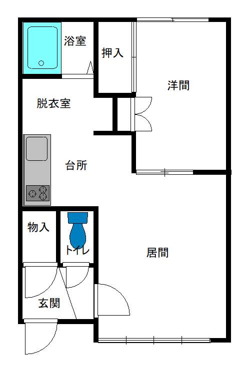 アパートメントハウスＧＲＥＥＮ102間取図