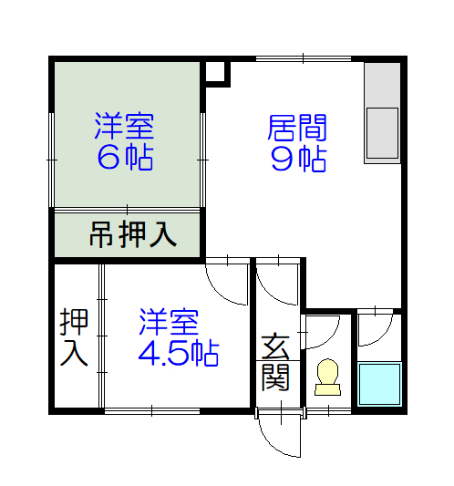 春光コーポ201間取図