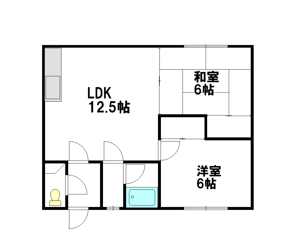 渡辺マンション202間取図