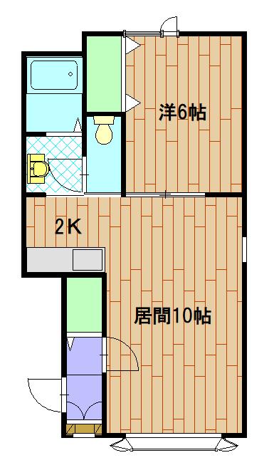 フォレストコーポ末広東102間取図