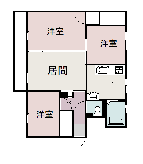 ヴィラナリー旭川　Ｄ棟203間取図