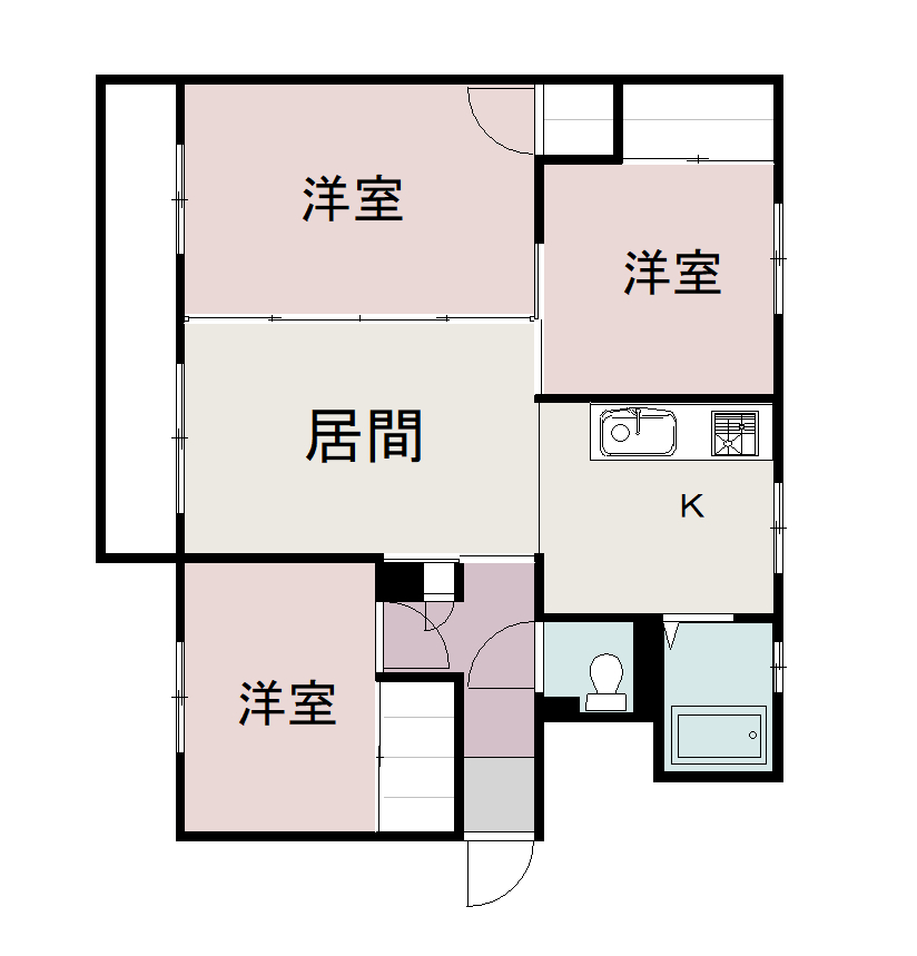 ヴィラナリー旭川　Ｃ棟403間取図