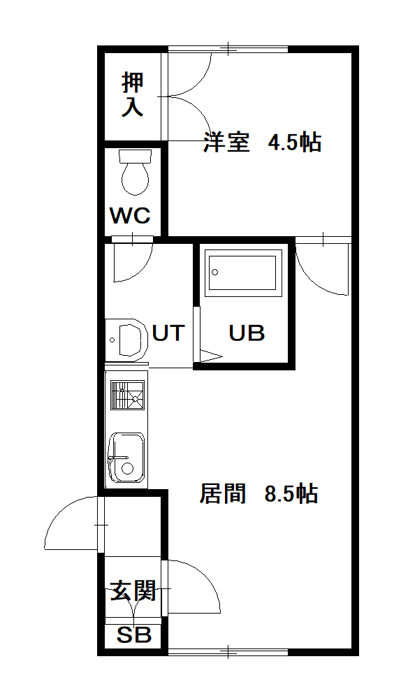 リラコートＡ206間取図