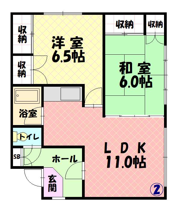 第３ハッピーマンション202間取図