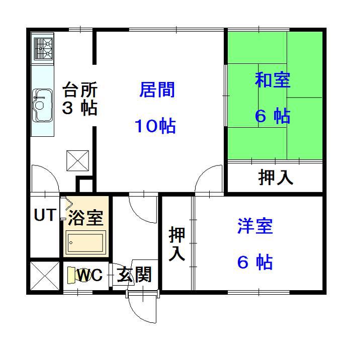 誠コーポＢ202間取図
