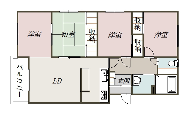 宮下ハイツ3F17間取図