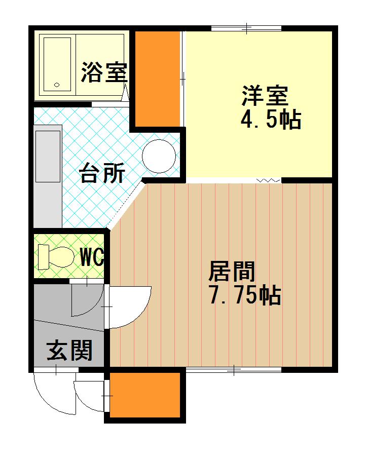 ハイツエルムＢ210間取図