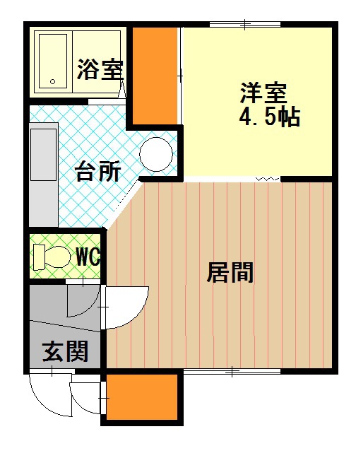ハイツエルムＢ110間取図