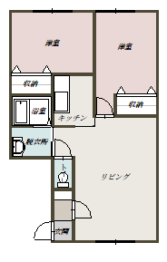 リバティ士別Ｂ107間取図