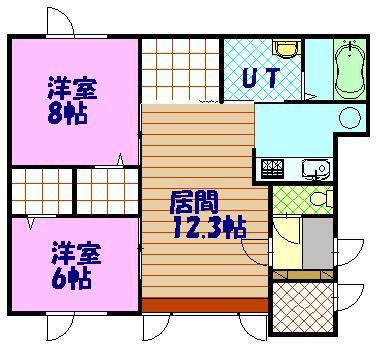 アナスタシーヤすえひろ201間取図