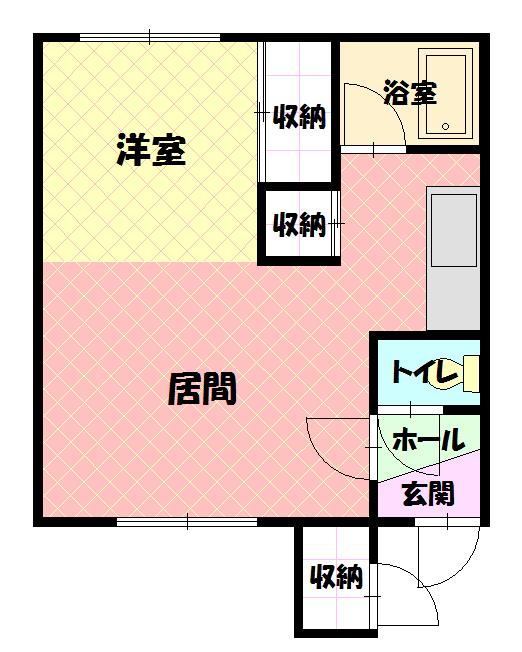 ＩＫコーポＢ棟106間取図