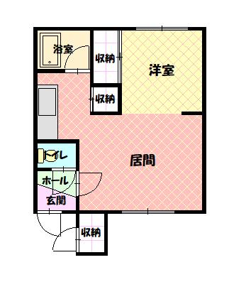 ＩＫコーポＢ棟210間取図