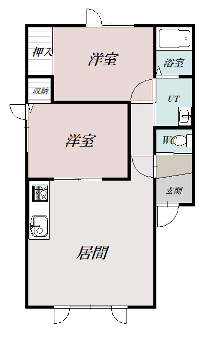 パールマンション201間取図