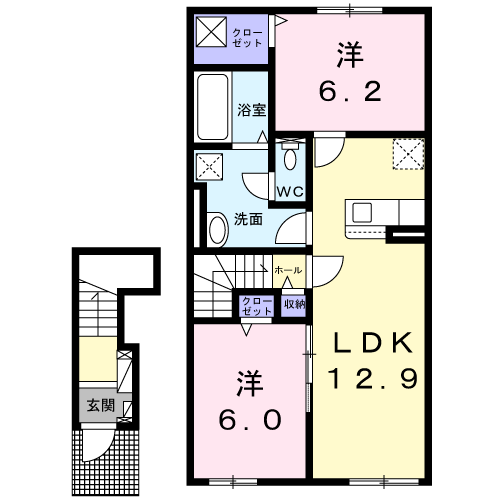 ブルー　クレール　Ⅱ202間取図