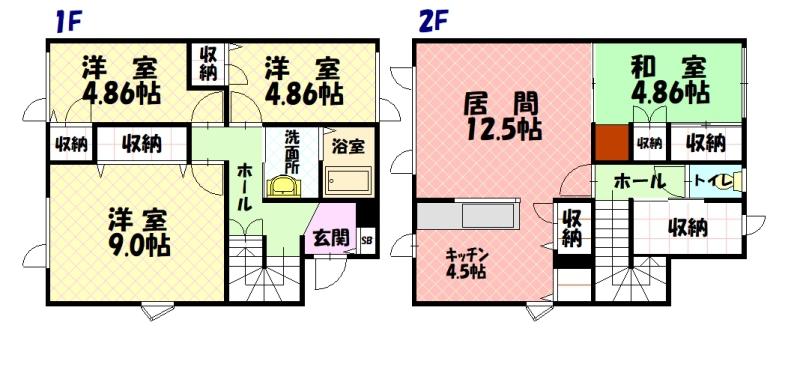 春光５－８貸家zzz間取図