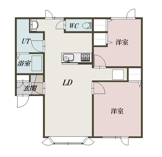 たのしい長屋　Ｉ棟101間取図
