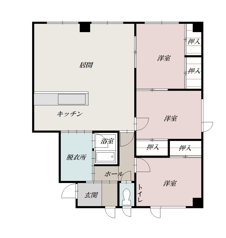 リースヴィラB間取図