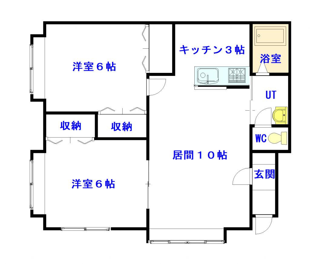 グレースフナハシⅢ201間取図