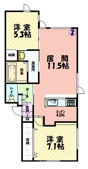 ＣＯＭＦＯＲＴＡＢＬＥ　ＮＡＧＡＹＡＭＡ202間取図