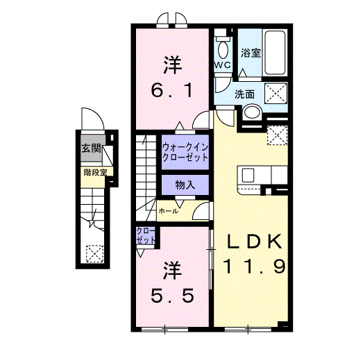 ホワイトオーシャン202間取図