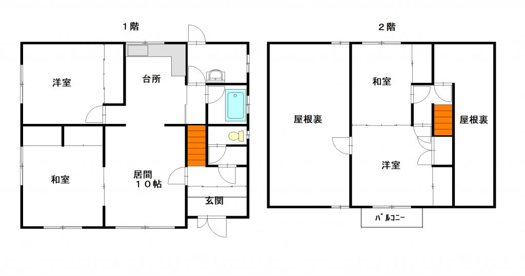 豊岡１５－６貸家zzz間取図